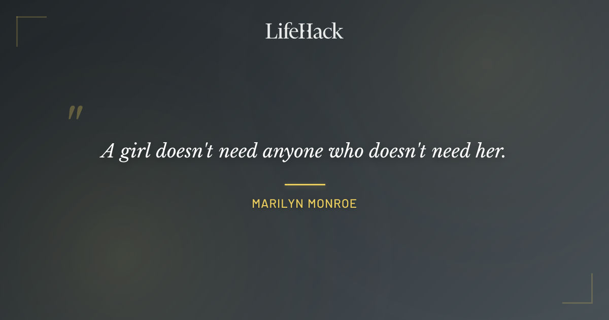 Quote by Marilyn Monroe