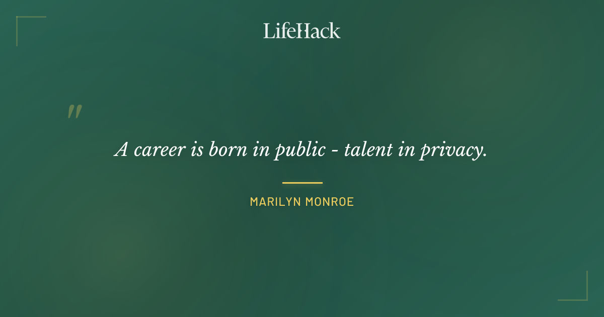 Quote by Marilyn Monroe