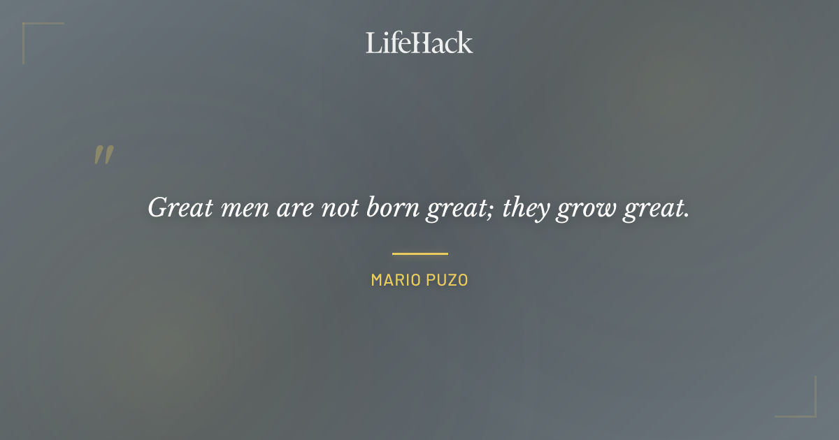 Quote by Mario Puzo