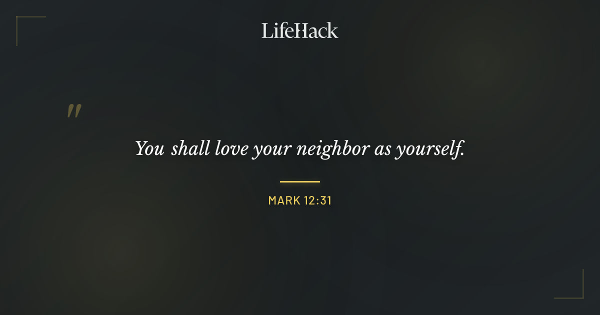 Quote by Mark 12:31