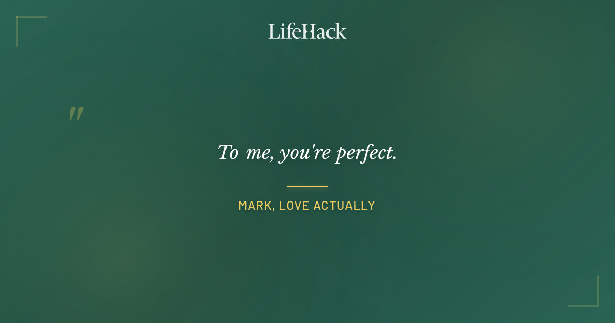 Quote by Mark, Love Actually