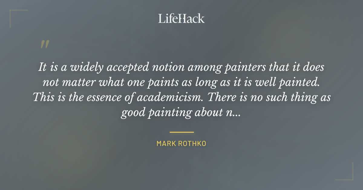 Quote by Mark Rothko