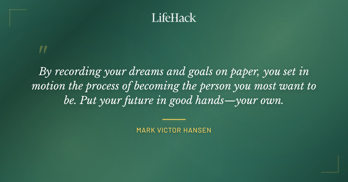 Quote by Mark Victor Hansen