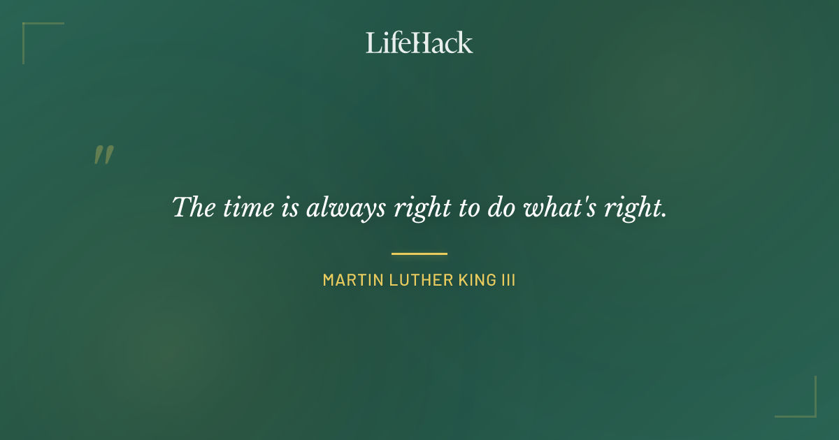 Quote by Martin Luther King III