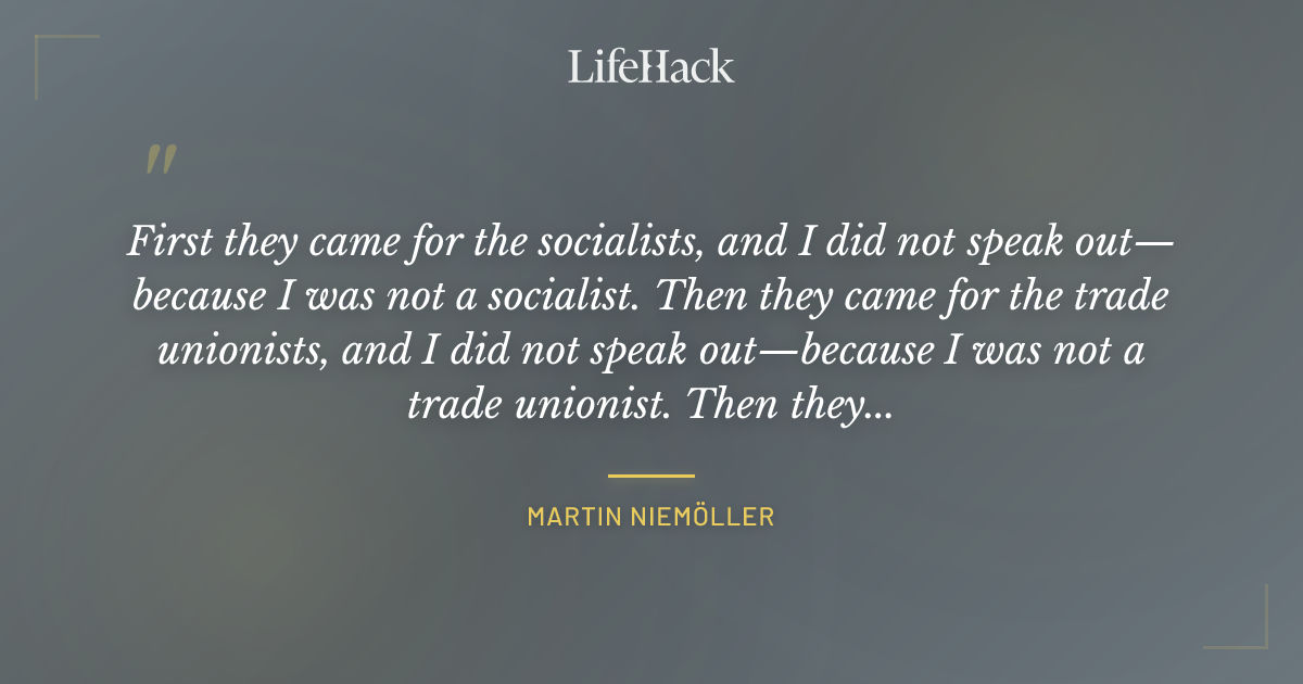 Quote by Martin Niemöller