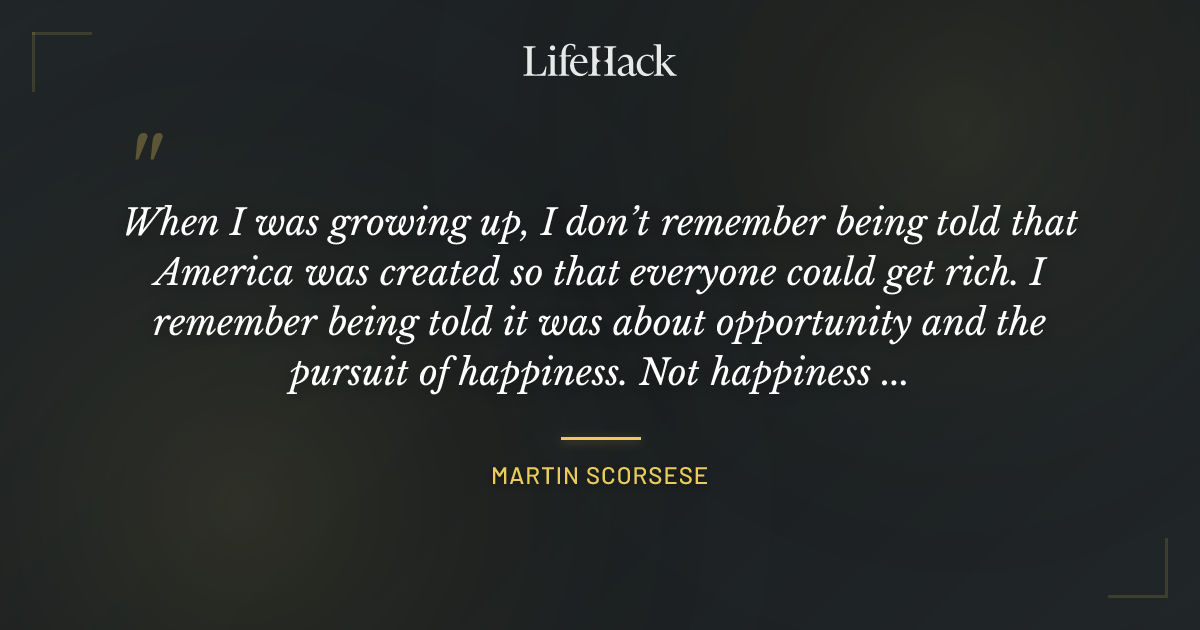 Quote by Martin Scorsese