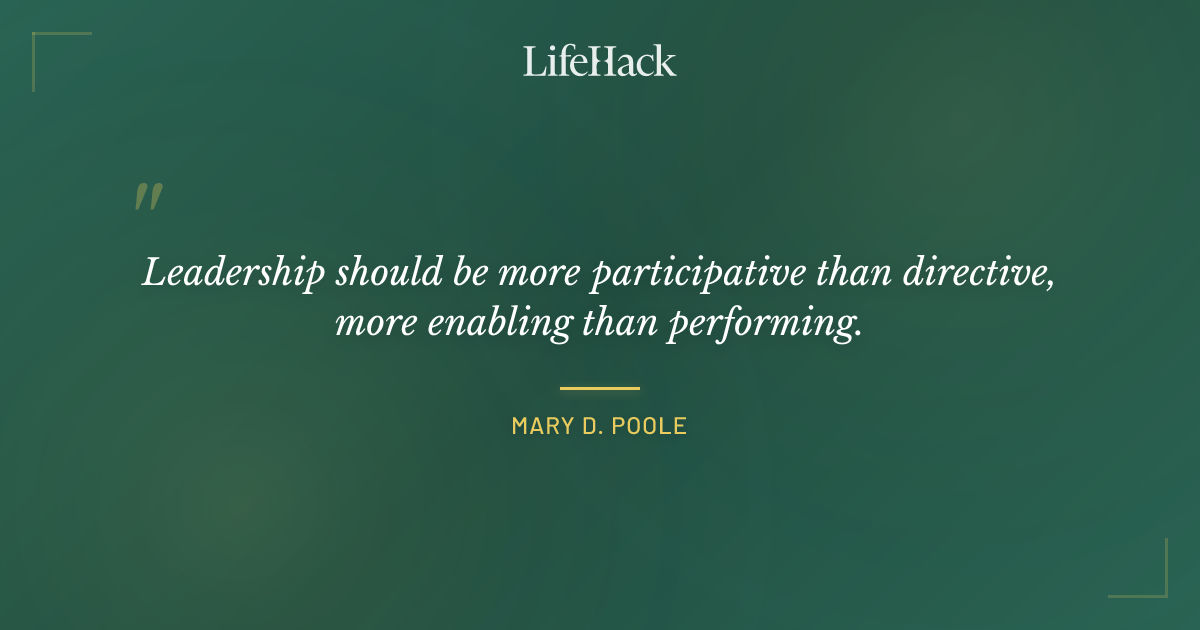 Quote by Mary D. Poole