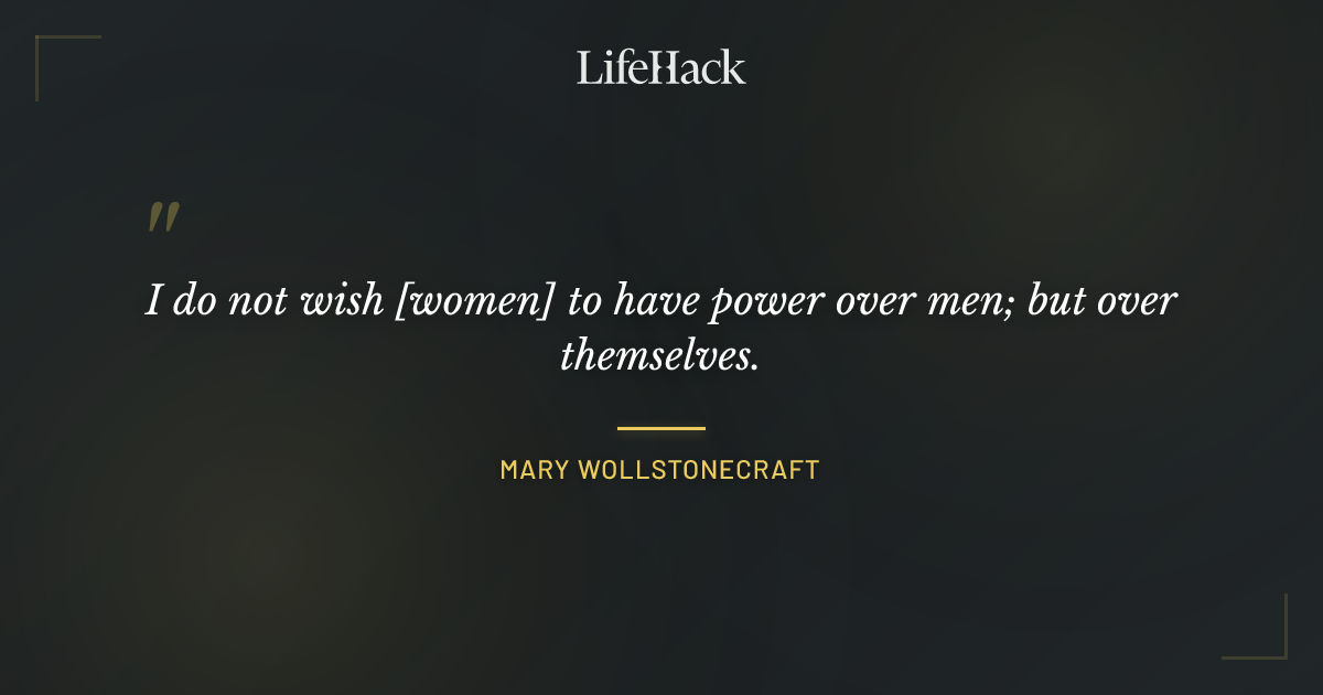 Quote by Mary Wollstonecraft