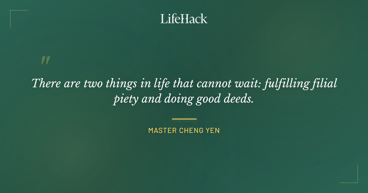 Quote by Master Cheng Yen