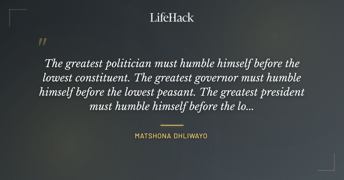 Quote by Matshona Dhliwayo