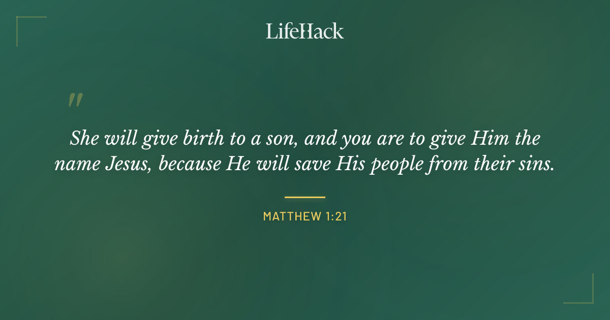 Quote by Matthew 1:21