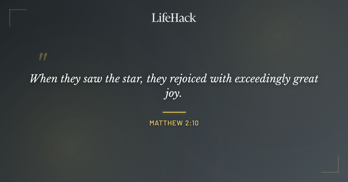 Quote by Matthew 2:10