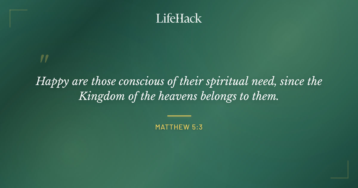 Quote by Matthew 5:3