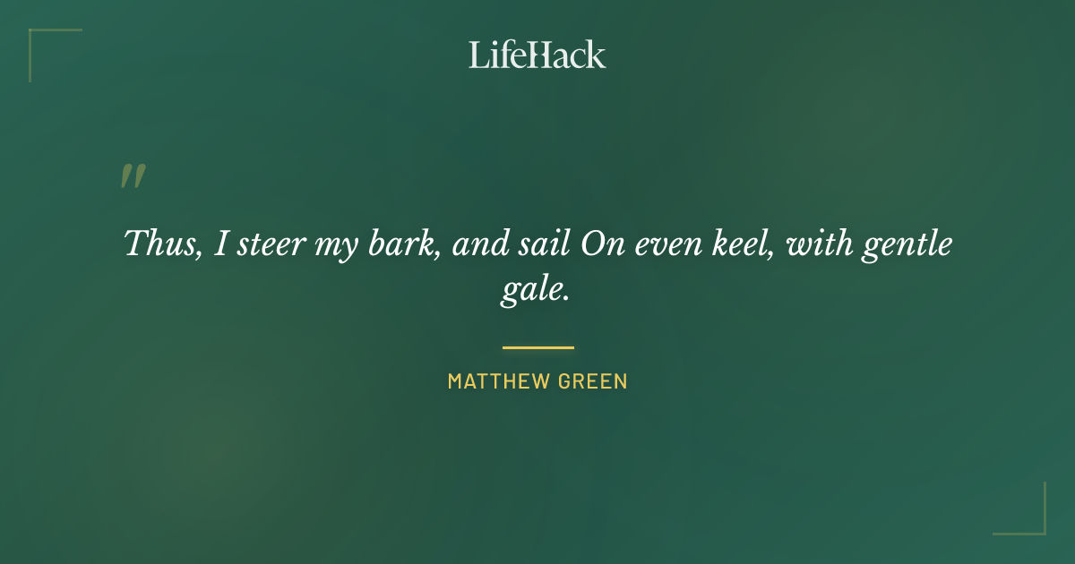 Quote by Matthew Green