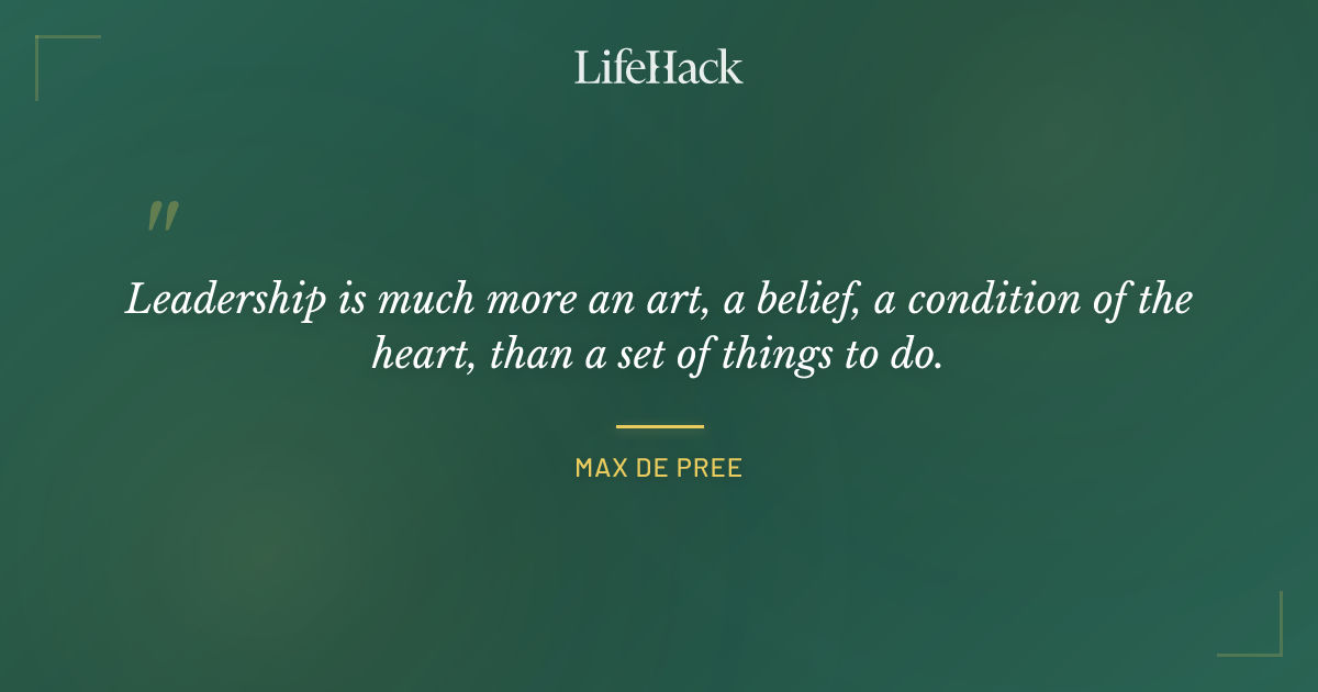 Quote by Max de Pree