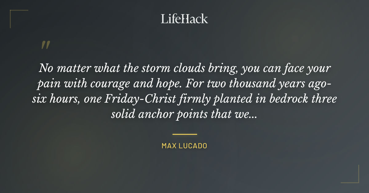 Quote by Max Lucado