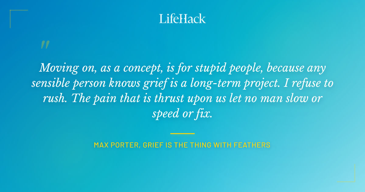 Quote by Max Porter, Grief is the Thing with Feathers