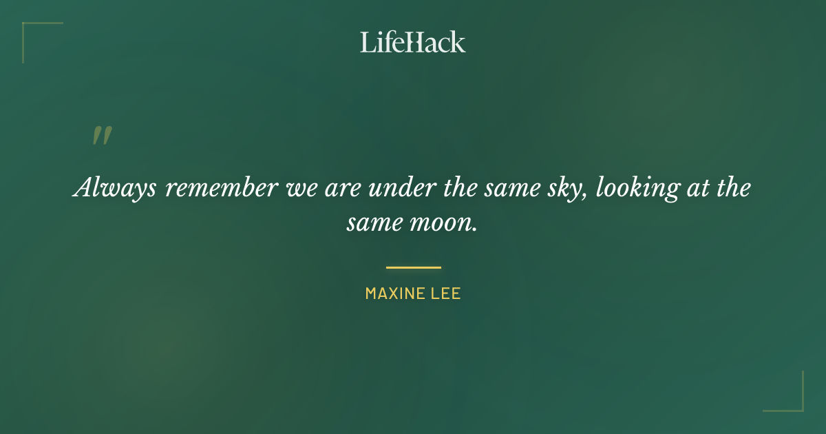 Quote by Maxine Lee