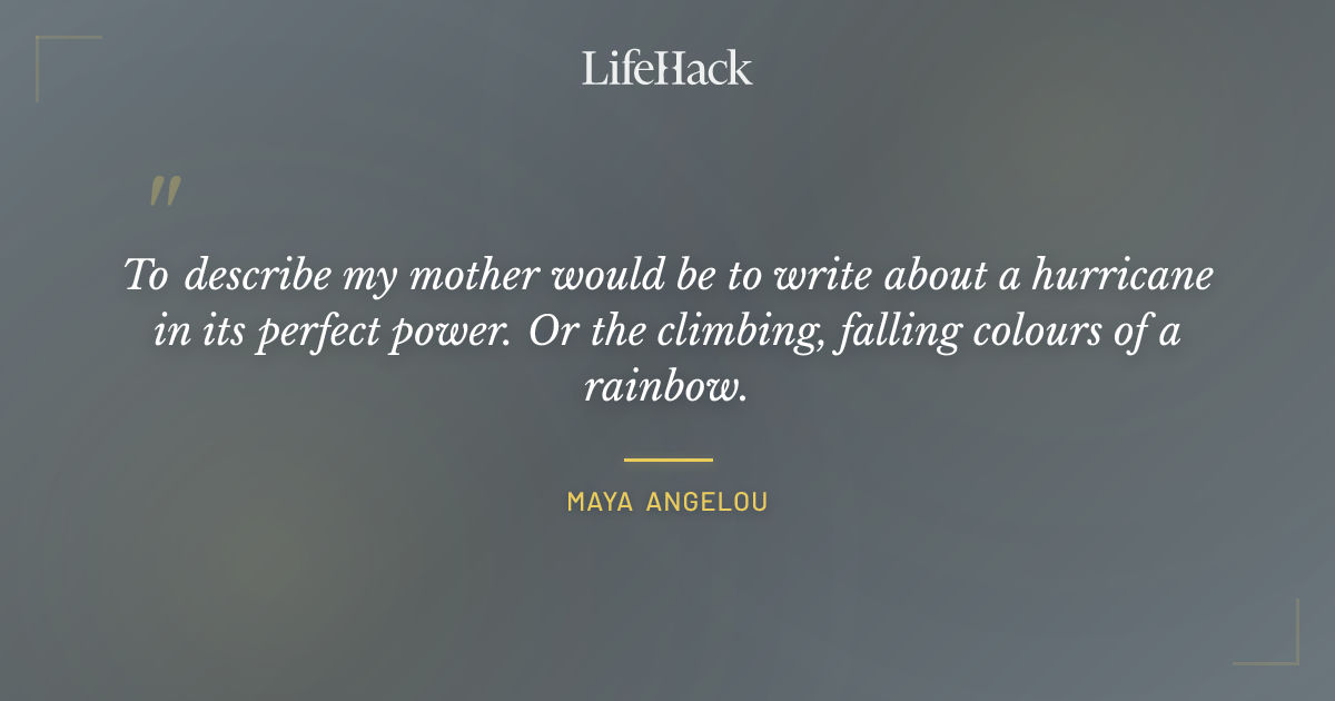Quote by Maya Angelou