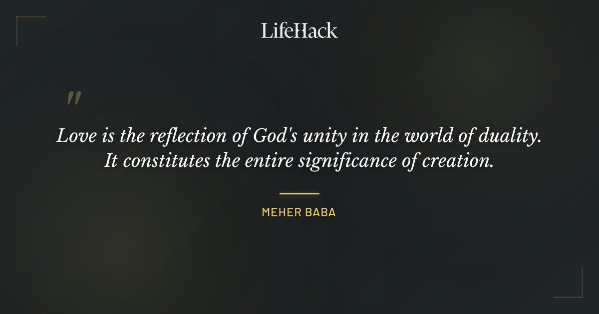 Quote by Meher Baba