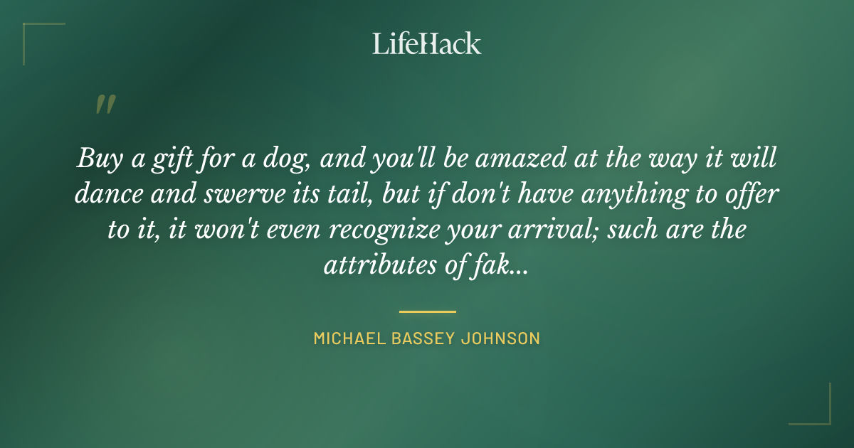 Quote by Michael Bassey Johnson