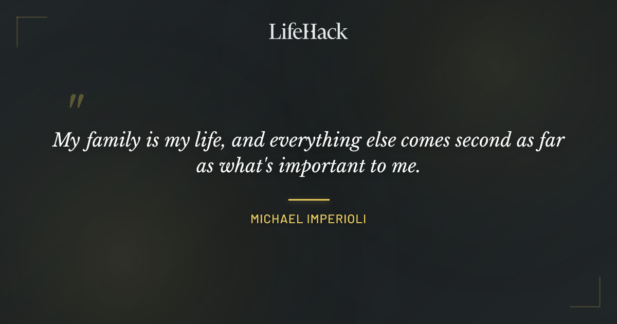 Quote by Michael Imperioli