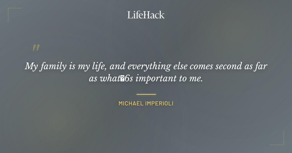 Quote by Michael Imperioli