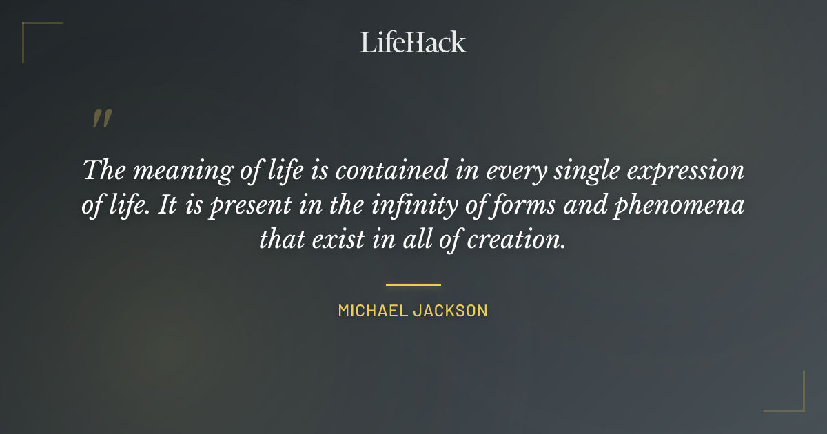 Quote by Michael Jackson