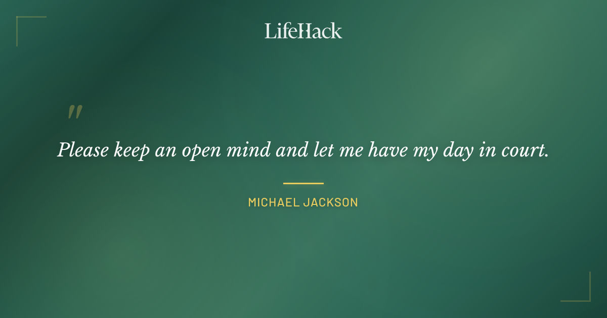 Quote by Michael Jackson