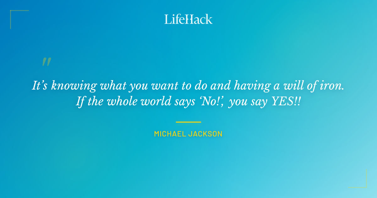 Quote by Michael Jackson