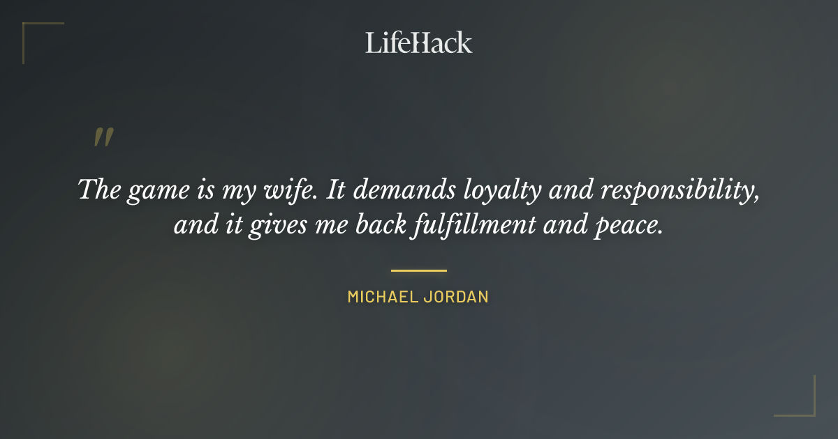 Quote by Michael Jordan