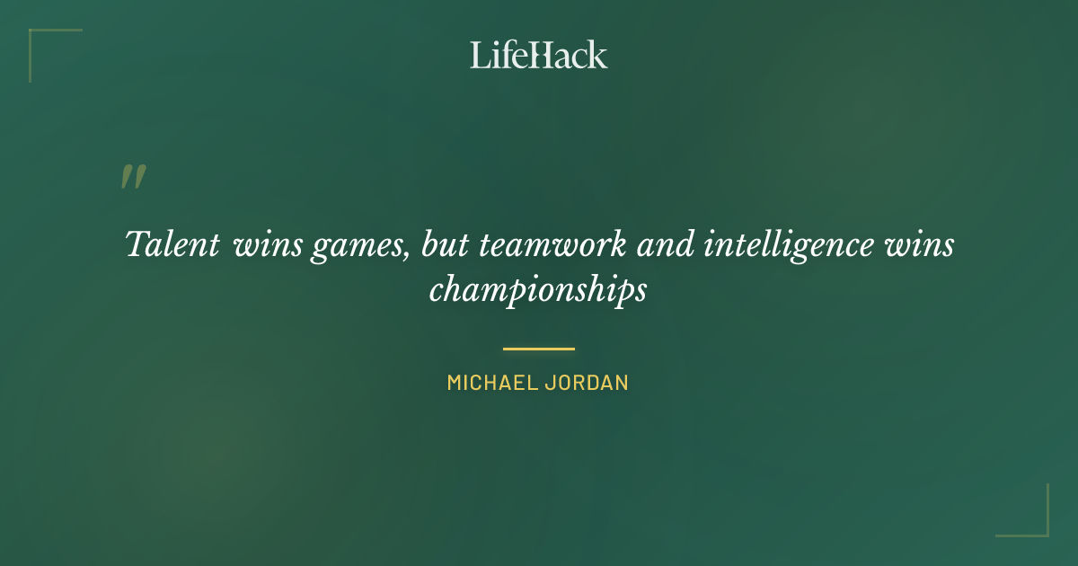 Quote by Michael Jordan