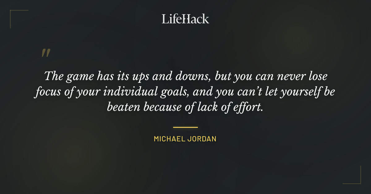 Quote by Michael Jordan