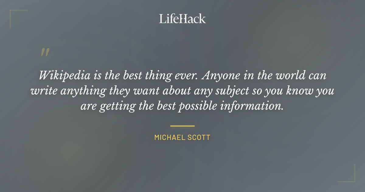 Quote by Michael Scott