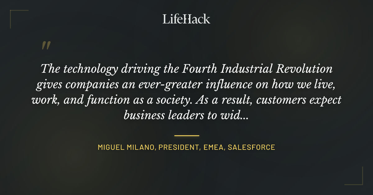 Quote by Miguel Milano, President, EMEA, Salesforce