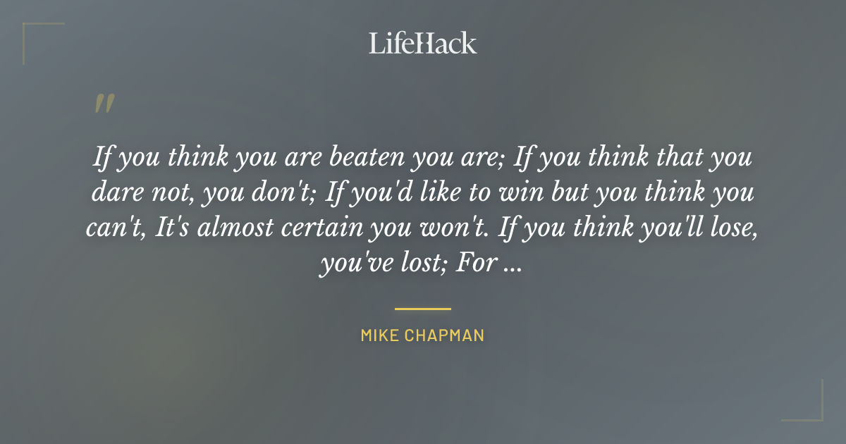 Quote by Mike Chapman