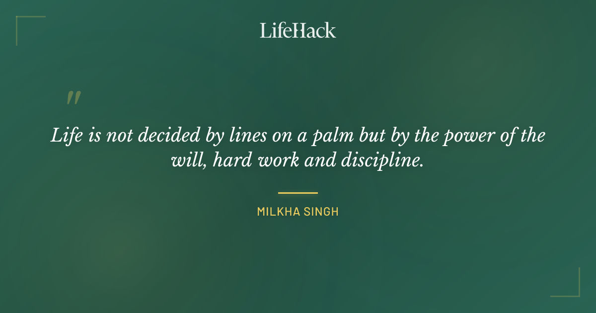 Quote by Milkha Singh