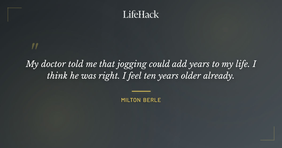 Quote by Milton Berle
