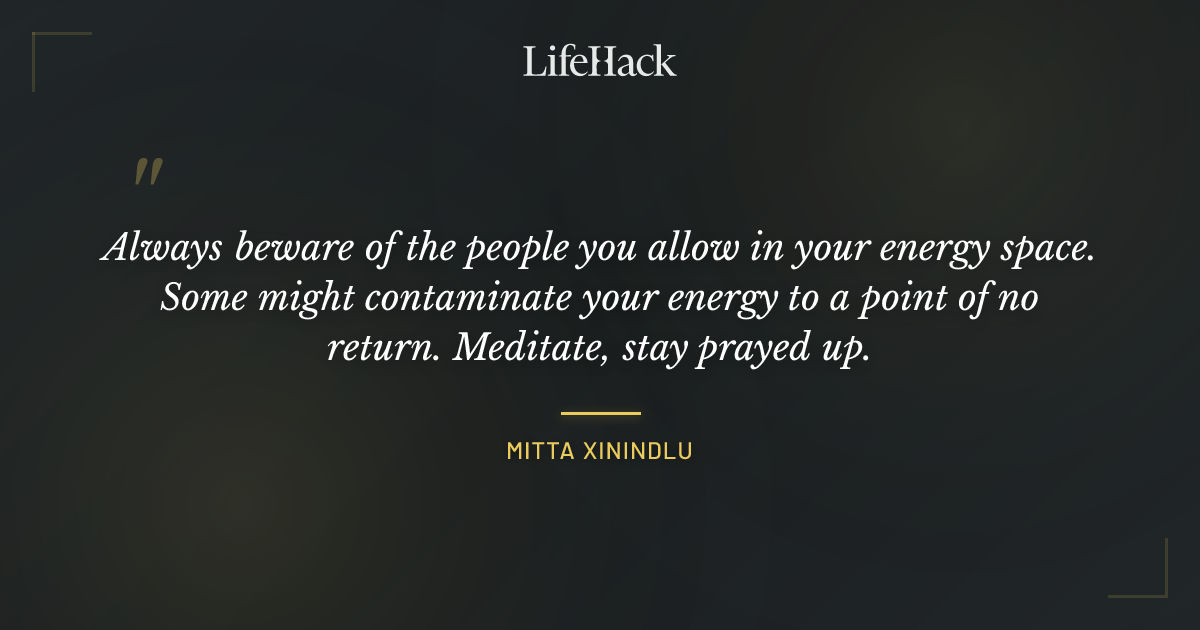 Quote by Mitta Xinindlu