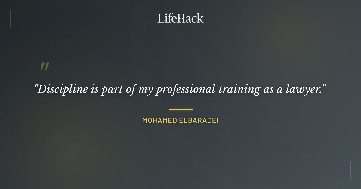 Quote by Mohamed ElBaradei