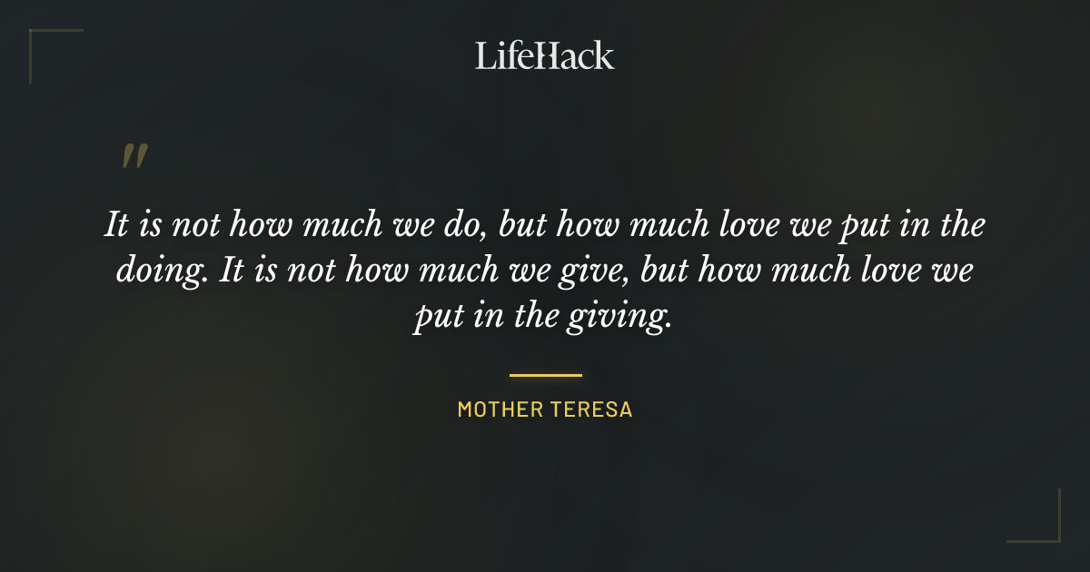 Quote by Mother Teresa