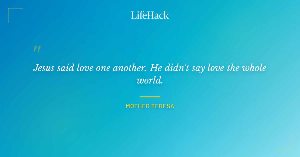 Quote by Mother Teresa