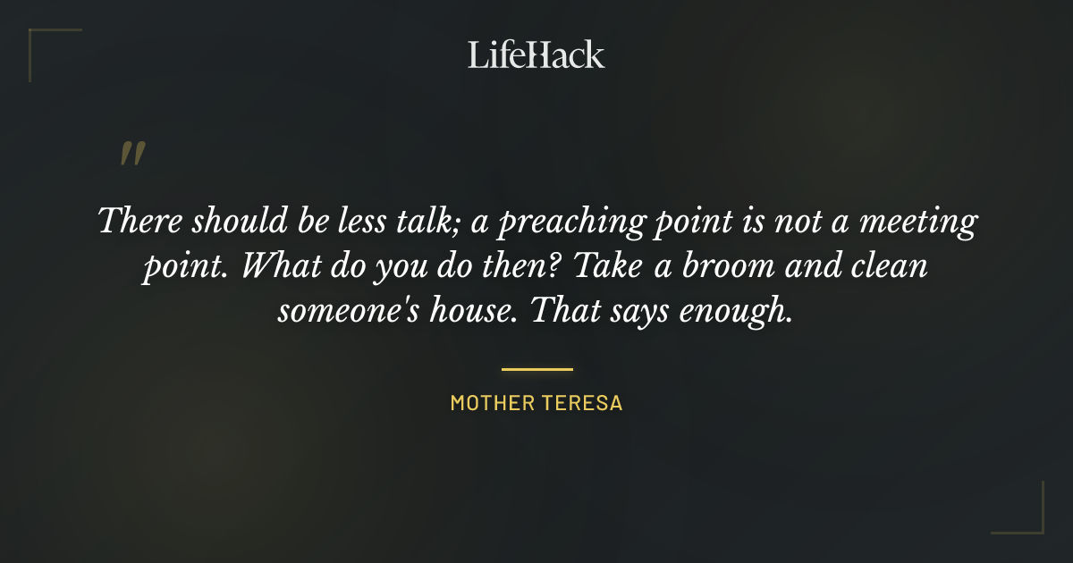 Quote by Mother Teresa