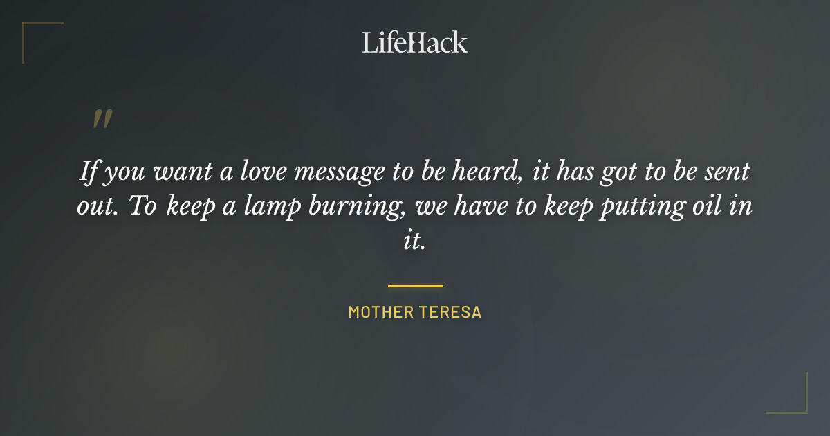 Quote by Mother Teresa