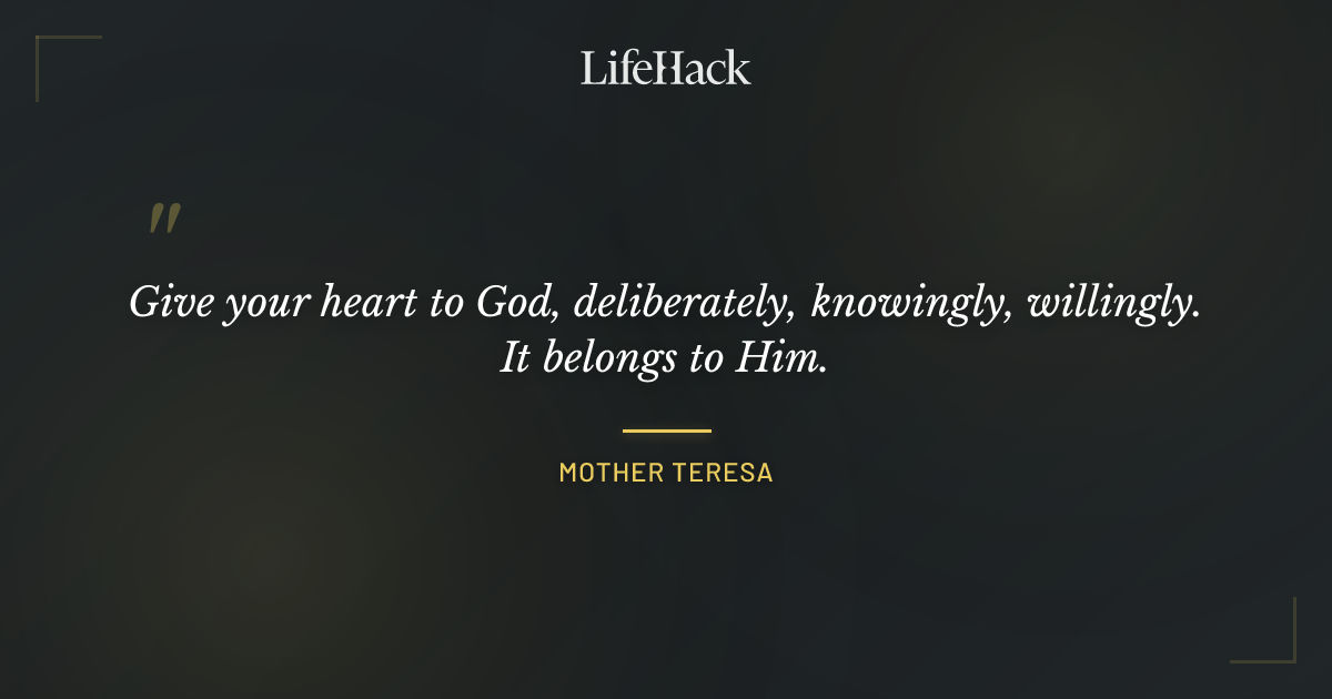 Quote by Mother Teresa