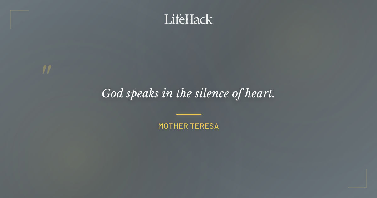 Quote by Mother Teresa