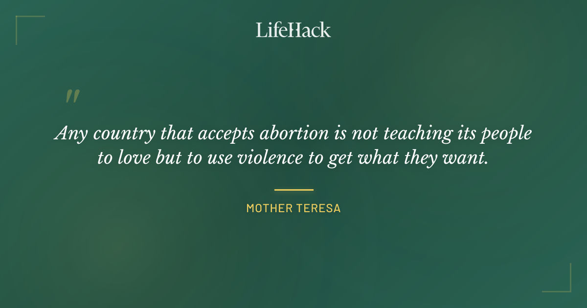 Quote by Mother Teresa