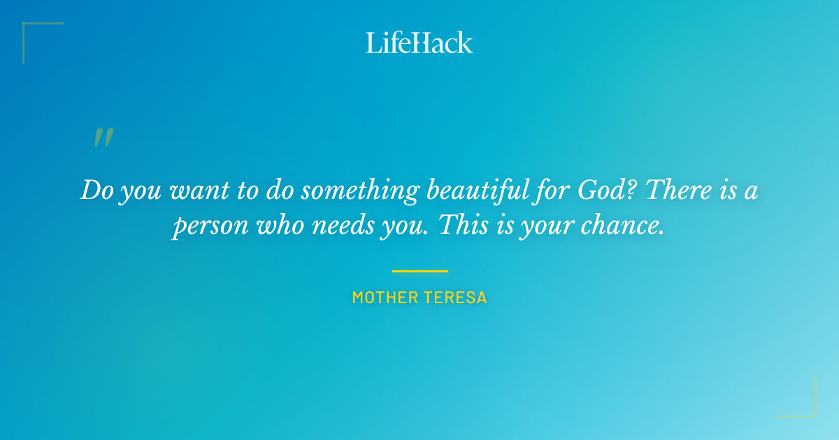 Quote by Mother Teresa