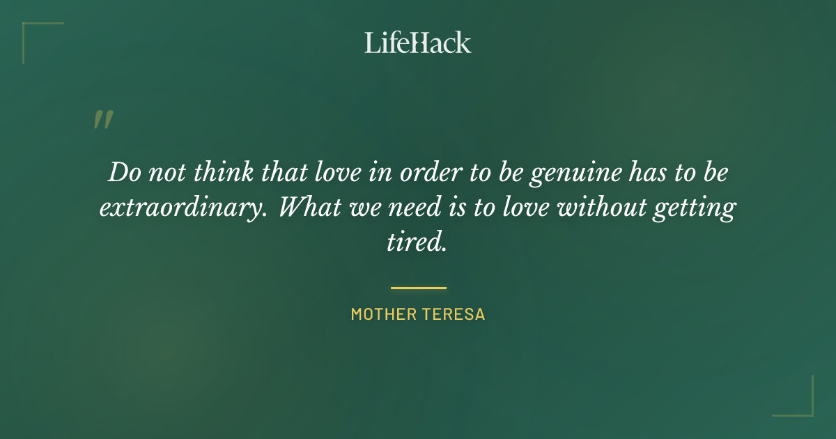 Quote by Mother Teresa