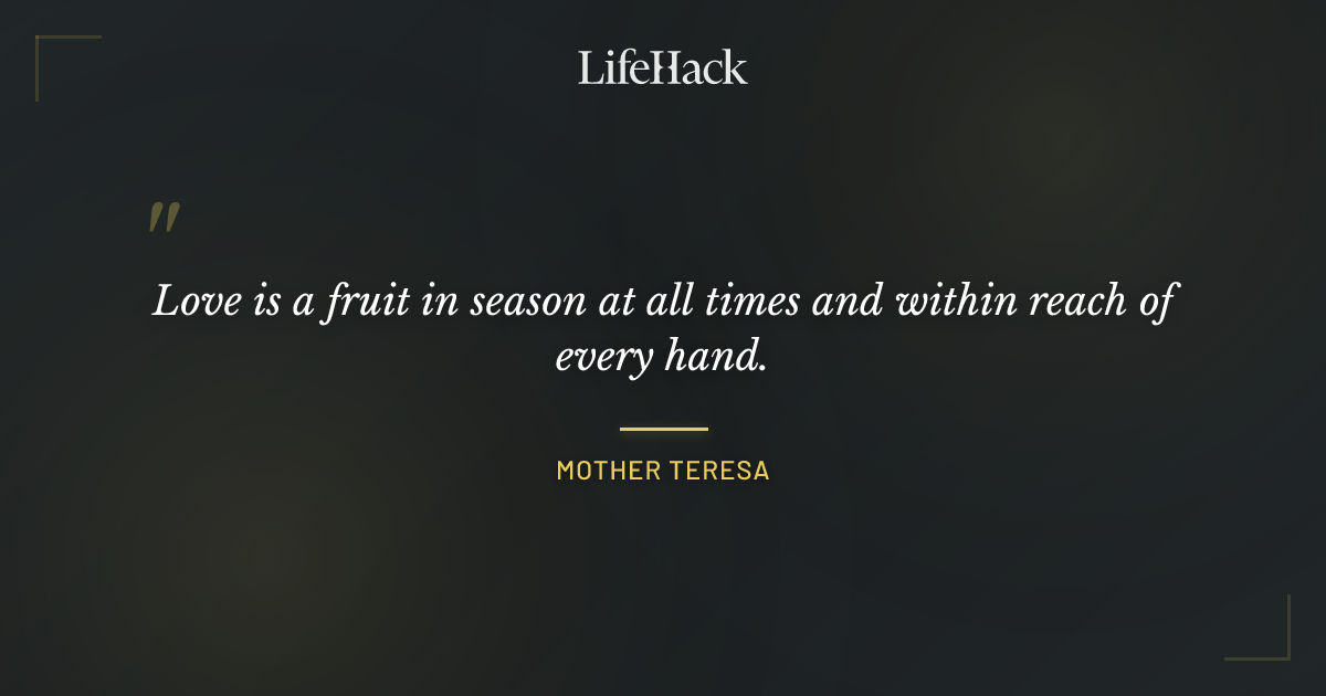 Quote by Mother Teresa